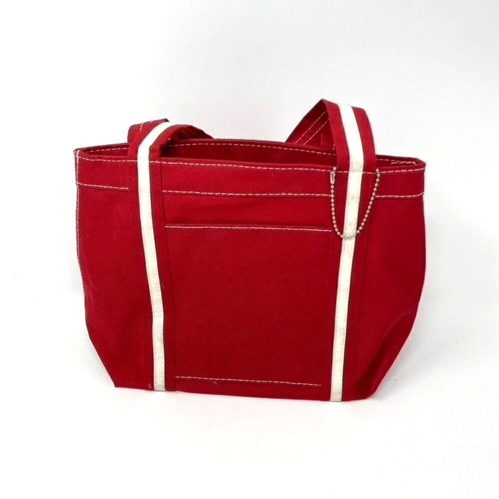 Gemline Mini Canvas Tote Red White Bag Purse